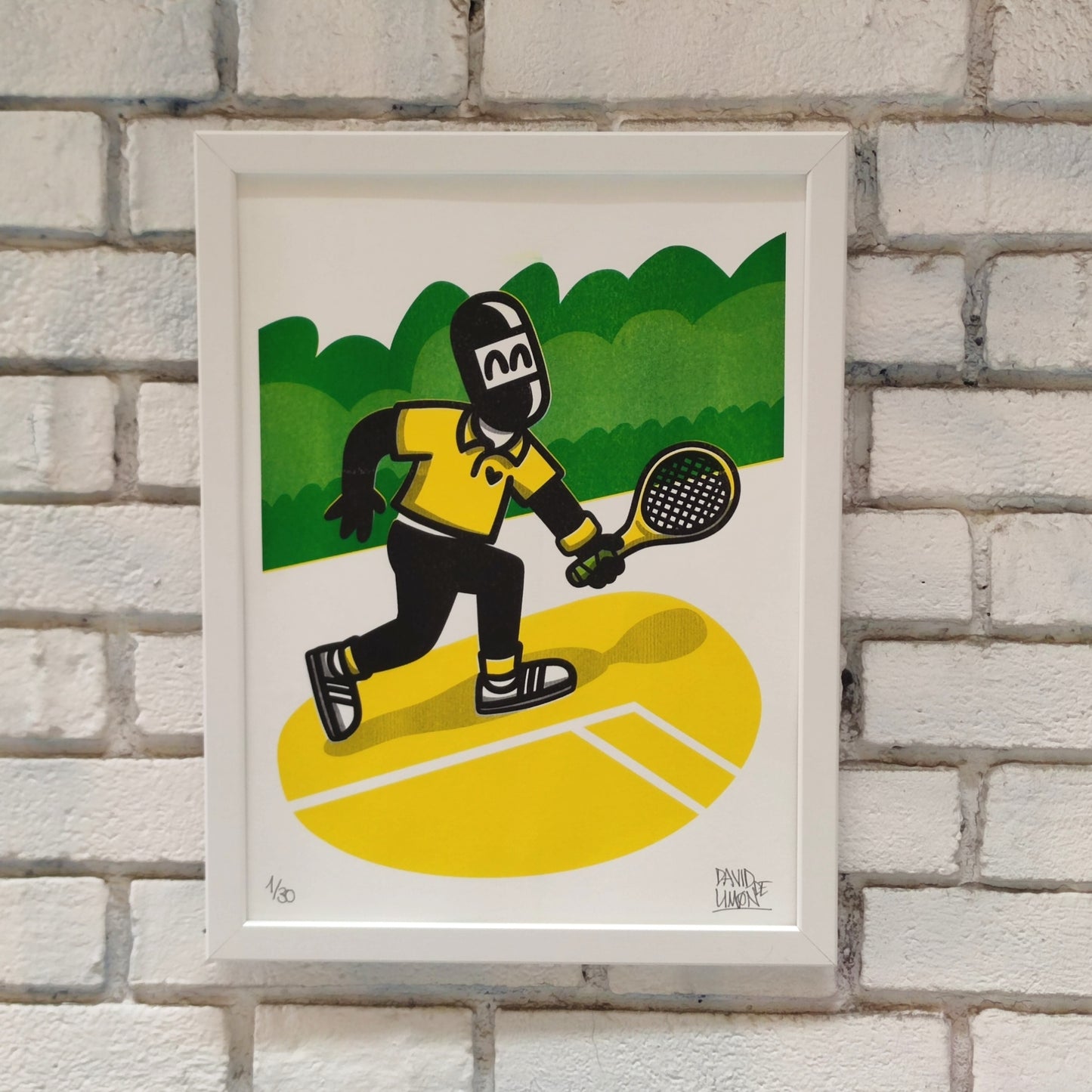Tennis Risograph - David de Limón - print 30x40 cm