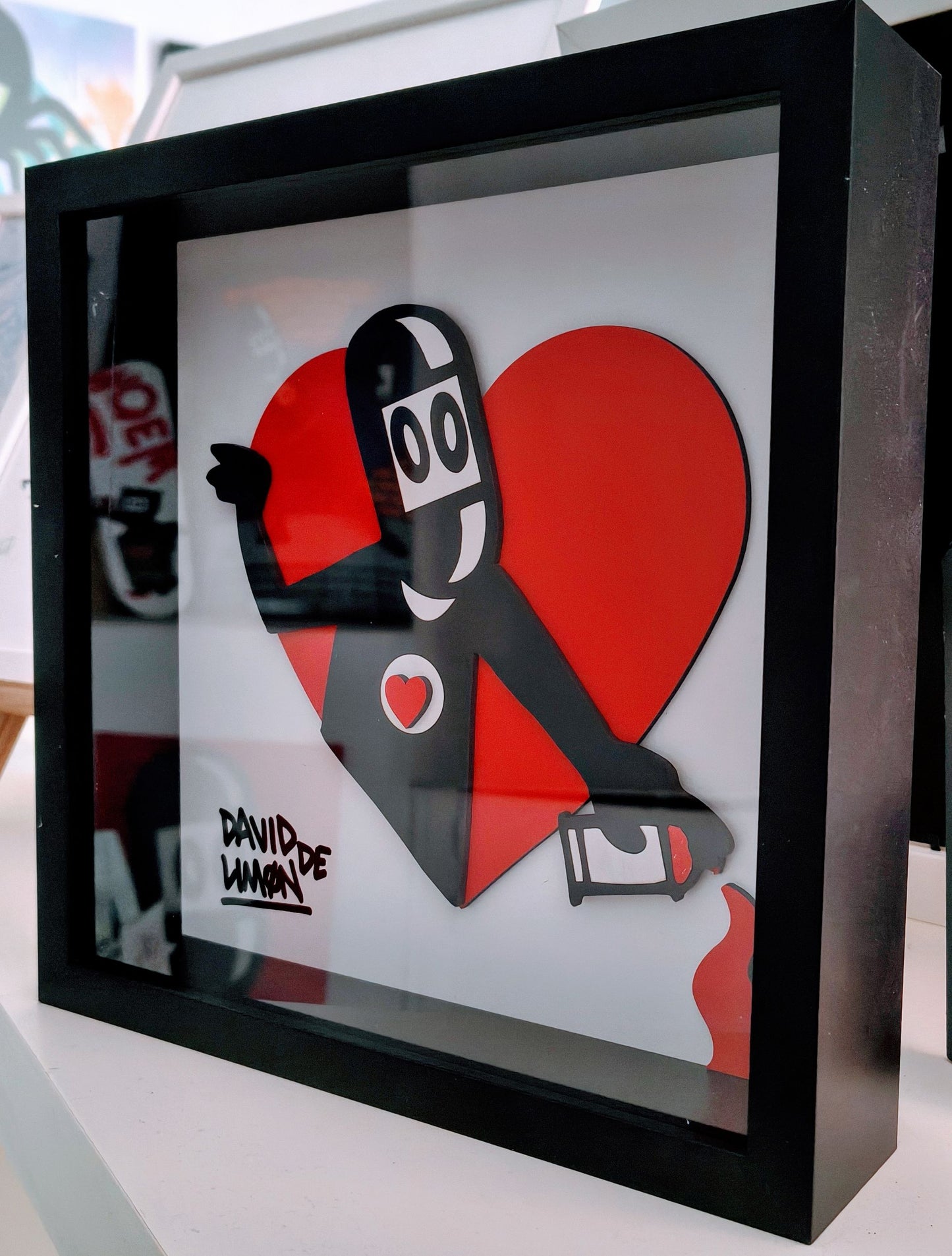 David de Limón - From Heart 1 - Madera con corte laser 30x30 cm