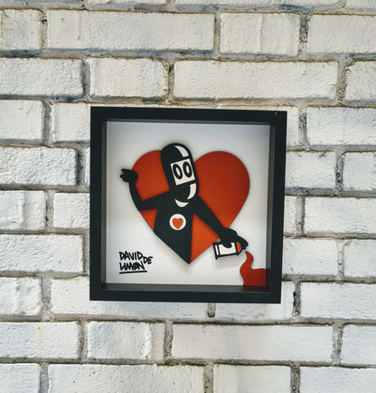 David de Limón - From Heart 1 - Madera con corte laser 30x30 cm