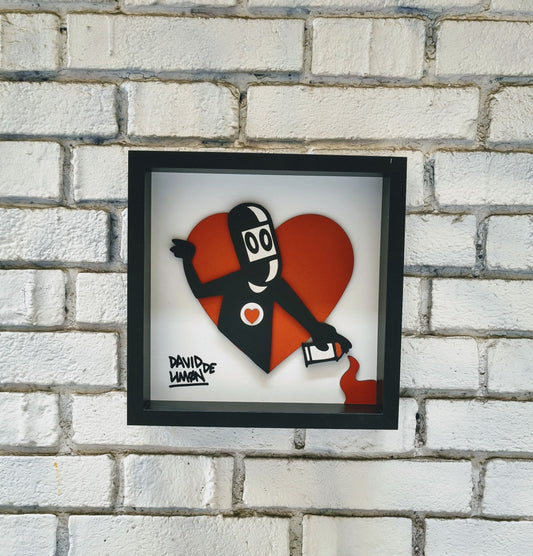 David de Limón - From Heart 1 - Madera con corte laser 30x30 cm