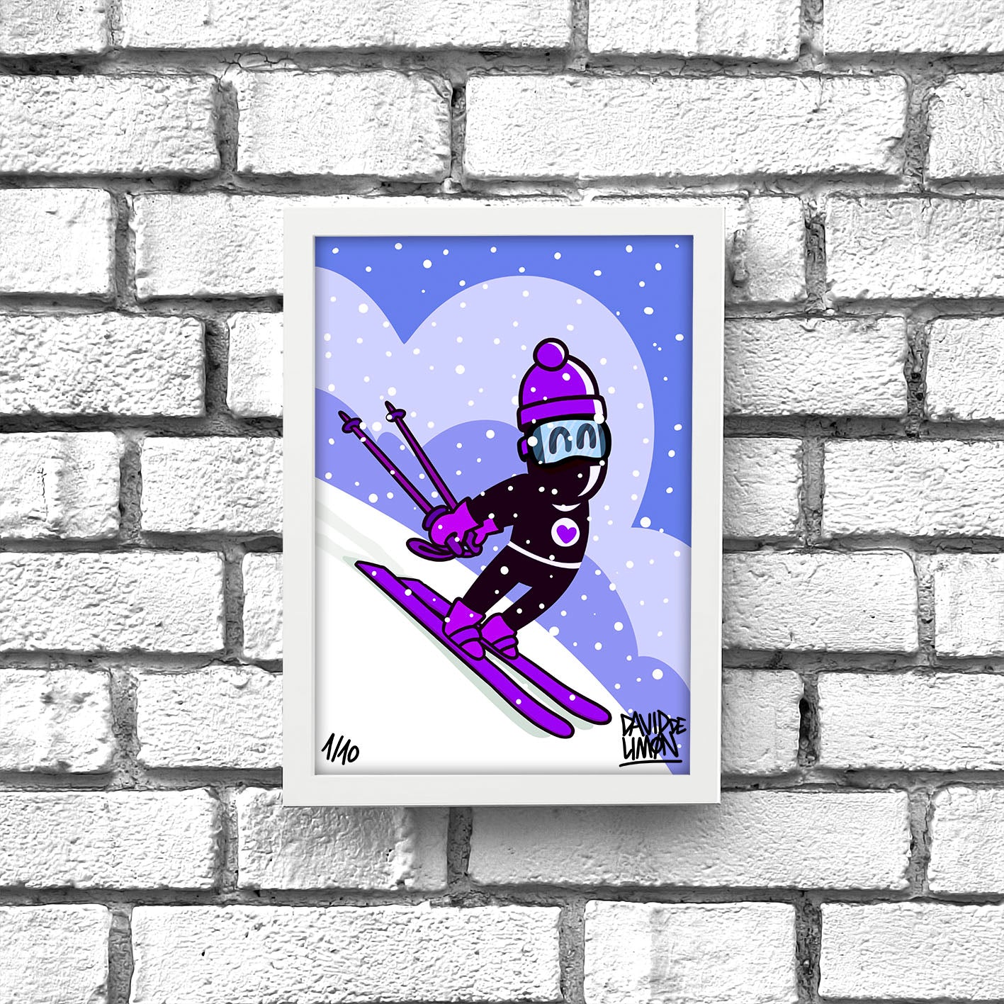 David de Limón - ski - print A4