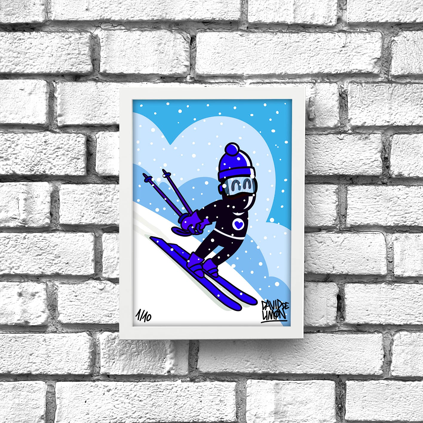 David de Limón - ski - print A4