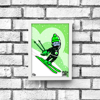 David de Limón - ski - print A4
