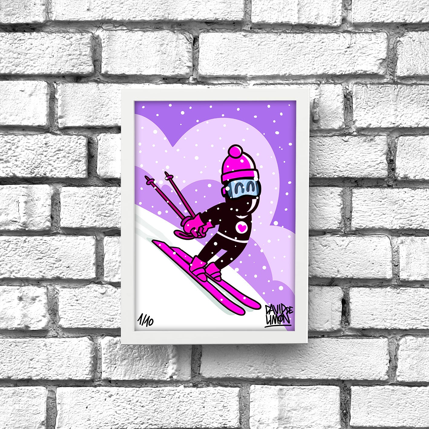 David de Limón - ski - print A4