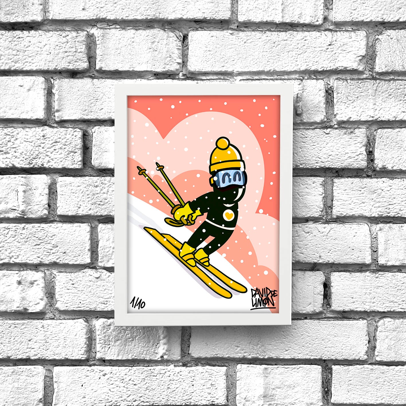 David de Limón - ski - print A4