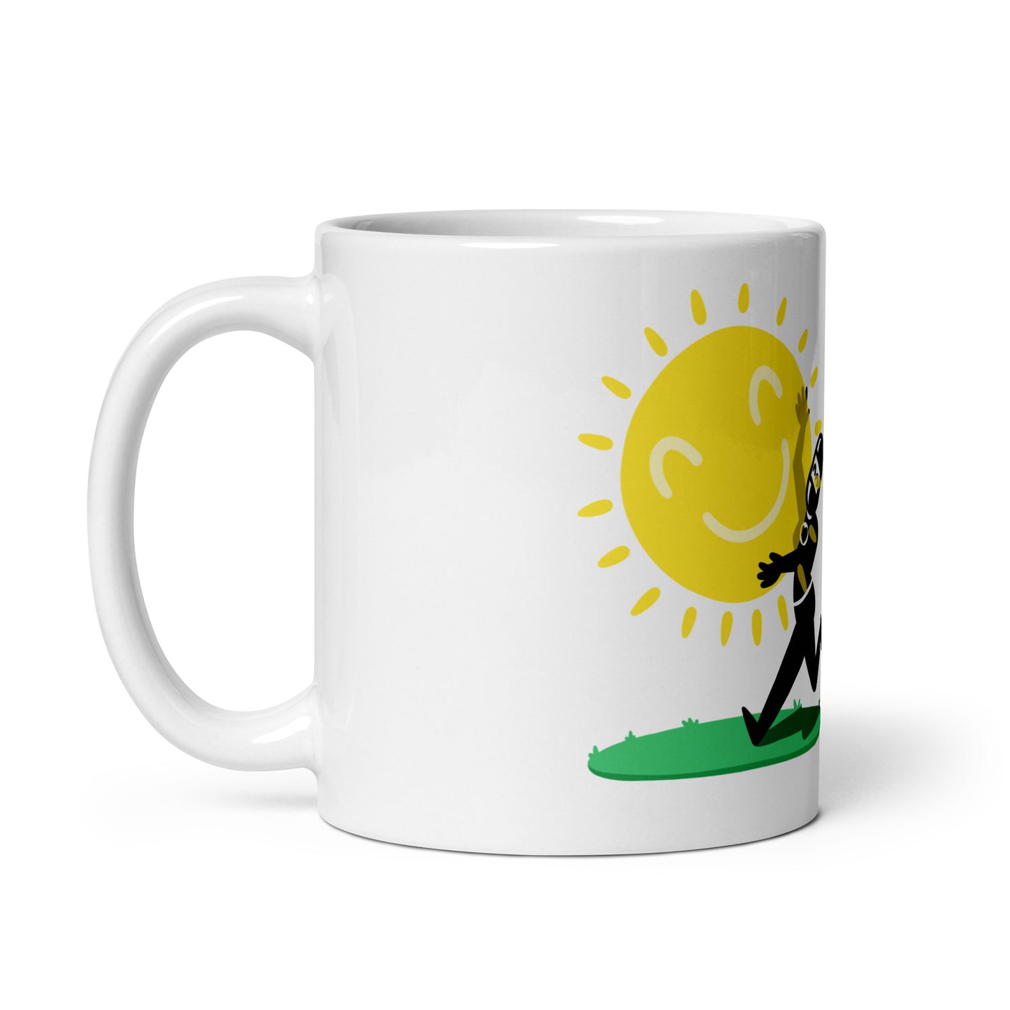 Taza blanca brillante