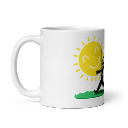 Taza blanca brillante
