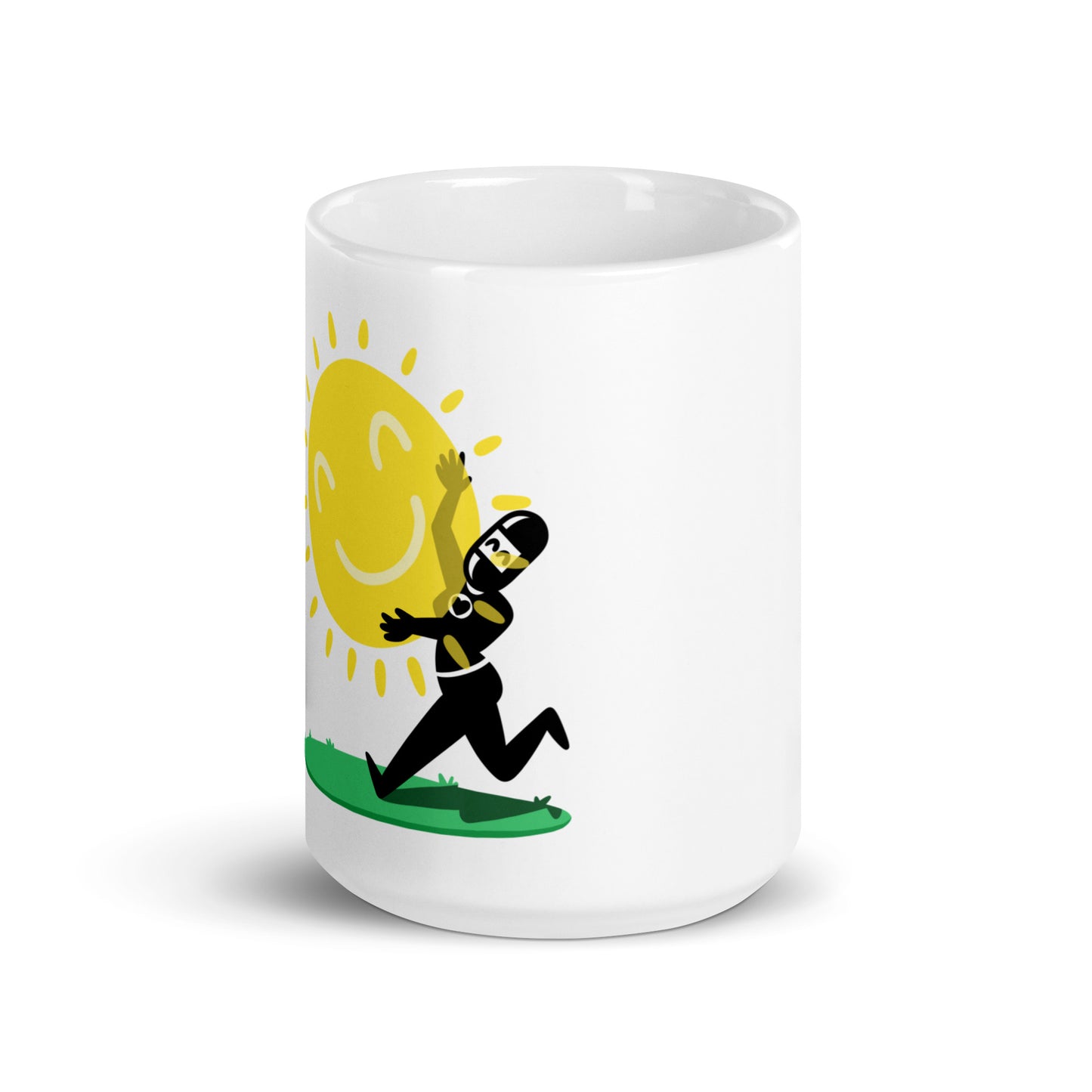 Taza blanca brillante
