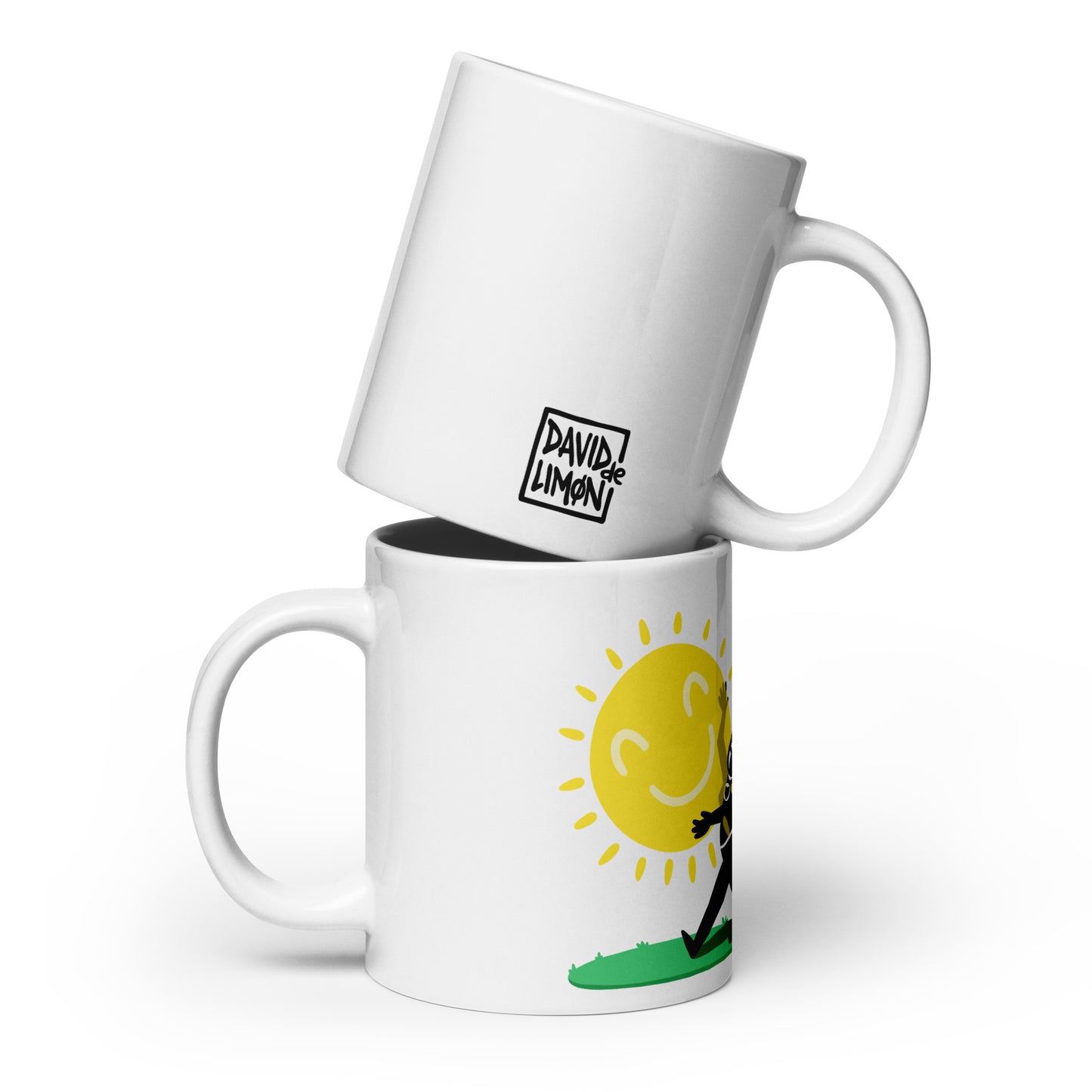 Taza blanca brillante